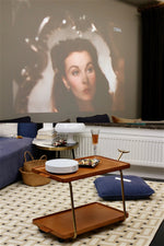 Elegant Metal and Oak Serving Cart with Copper Accents - Perfect for Entertaining hrn-5272