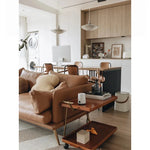 Elegant Metal and Oak Serving Cart with Copper Accents - Perfect for Entertaining hrn-5272