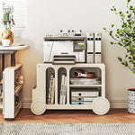 Elegant Solid Wood Tea Table with Ceramic Sintered Stone Top and Glass Shelving - Stylish Rolling Cart for Kitchen and Living Room Storage hrvr-5083