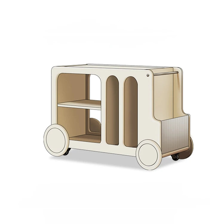 Elegant Solid Wood Tea Table with Ceramic Sintered Stone Top and Glass Shelving - Stylish Rolling Cart for Kitchen and Living Room Storage hrvr-5083