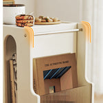 Elegant Solid Wood Tea Table with Ceramic Sintered Stone Top and Glass Shelving - Stylish Rolling Cart for Kitchen and Living Room Storage hrvr-5083