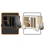 Elegant Solid Wood Tea Table with Ceramic Sintered Stone Top and Glass Shelving - Stylish Rolling Cart for Kitchen and Living Room Storage hrvr-5083