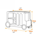 Elegant Solid Wood Tea Table with Ceramic Sintered Stone Top and Glass Shelving - Stylish Rolling Cart for Kitchen and Living Room Storage hrvr-5083