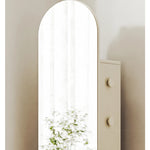 Elegant Solid Wood and Glass Full-Length Mirror – Stylish Multi-Layer Board Design for Home Décor hrvr-5085