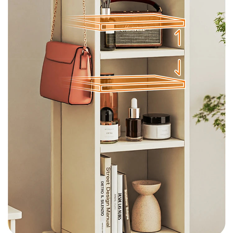 Elegant Solid Wood and Glass Full-Length Mirror – Stylish Multi-Layer Board Design for Home Décor hrvr-5085