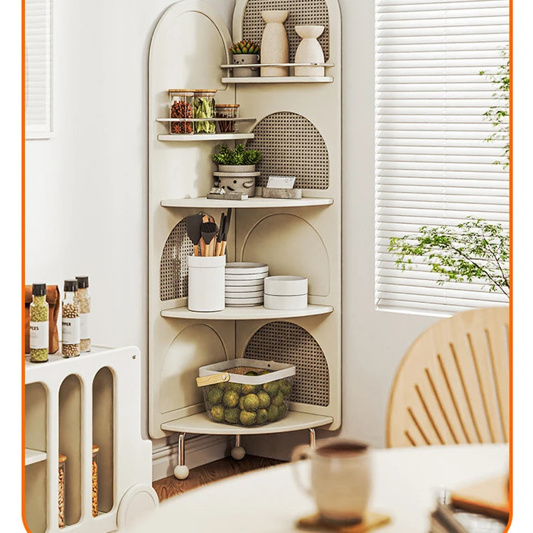 Stylish Solid Wood Rattan Weaving Cabinet - Elegant Curved Design for Modern Living Spaces hrvr-5086