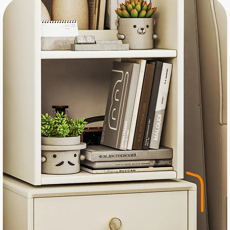 Elegant Solid Wood Multi-Layer Cabinet with Drawers – Stylish Storage Solution for Bedroom or Living Room hrvr-5089