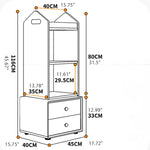 Elegant Solid Wood Multi-Layer Cabinet with Drawers – Stylish Storage Solution for Bedroom or Living Room hrvr-5089