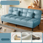 3-Seater Foldable Sofa Bed, Cat-Scratch-Resistant Leather Convertible Couch for Small Living Room hs-0526-1