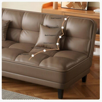 3-Seater Foldable Sofa Bed, Cat-Scratch-Resistant Leather Convertible Couch for Small Living Room hs-0526-1
