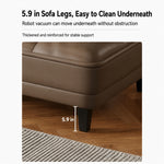 3-Seater Foldable Sofa Bed, Cat-Scratch-Resistant Leather Convertible Couch for Small Living Room hs-0526-1