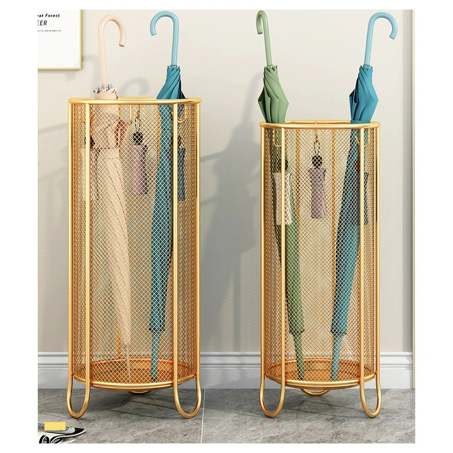 Stylish Metal Mesh Umbrella Holder | Elegant Storage Solution for Home and Office hsen-2029