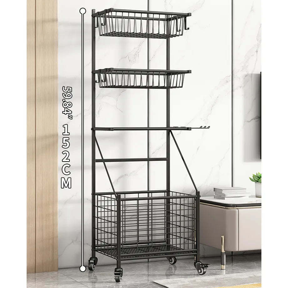 Adjustable Sports Equipment Storage Rack with Wheels - Perfect for Home and Garage Organization hsen-2033