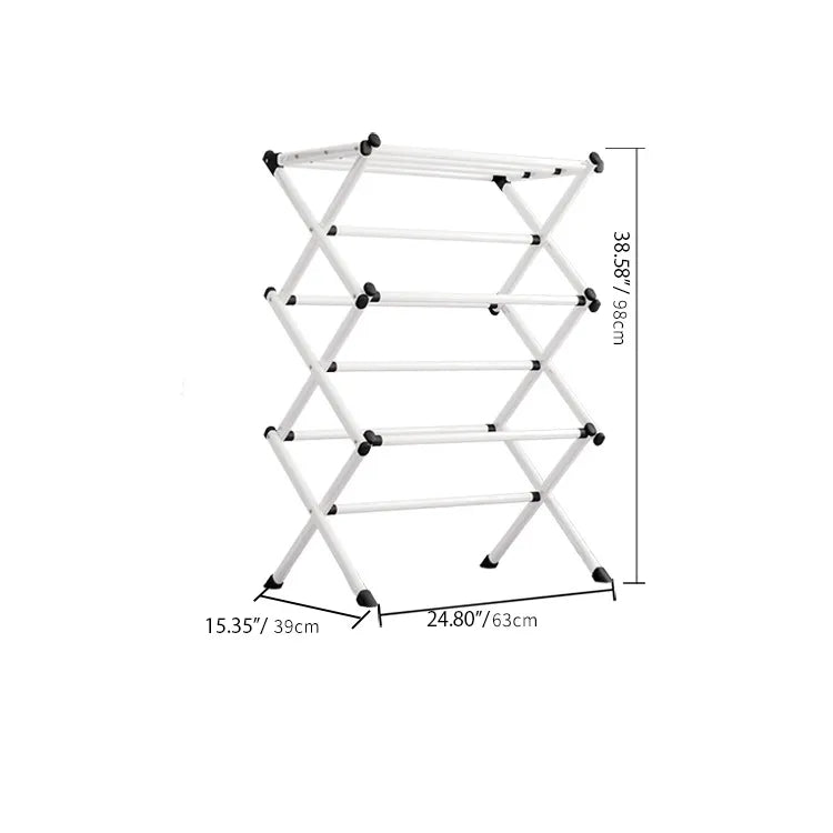 Sturdy Metal Clothes Drying Rack with Multiple Tiers for Optimal Space Saving hsen-2034