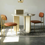 Modern Round Dining Table with Elegant Gloss Finish for Stylish Spaces hsj-2249