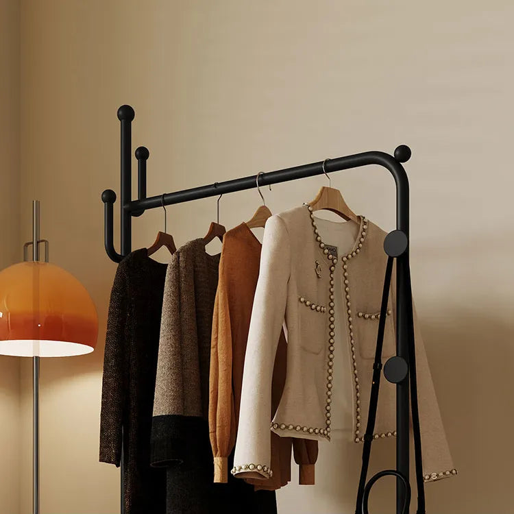 Stylish Metal & Wood Coat Hanger with Storage Cabinet - Modern Entryway Solution hsj-2250