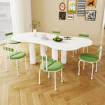 Sleek Contemporary White Oval Dining Table - Elegant Home Centerpiece hsj-2254