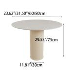 Elegant Round Sintered Stone Dining Table in Beige White with Carbon Steel Base – Perfect for Modern Interiors hsj-2258