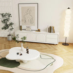 Modern White TV Cabinet with Sleek Minimalist Design for Stylish Living Rooms hsj-2260