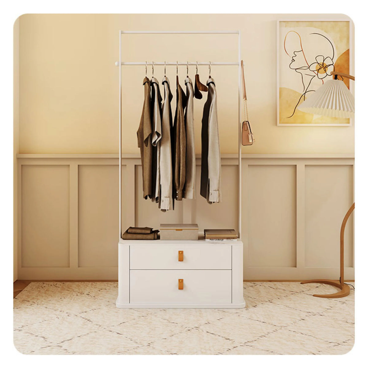 Stylish Coat Hanger with Sintered Stone Base - Elegant Home Organizing Solution hsj-2268