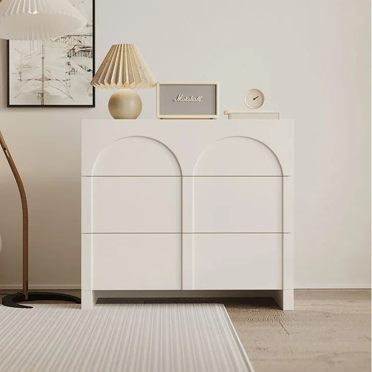 Modern Ash Wood Cabinet with Arched Design - Elevate Your Space hsj-2273