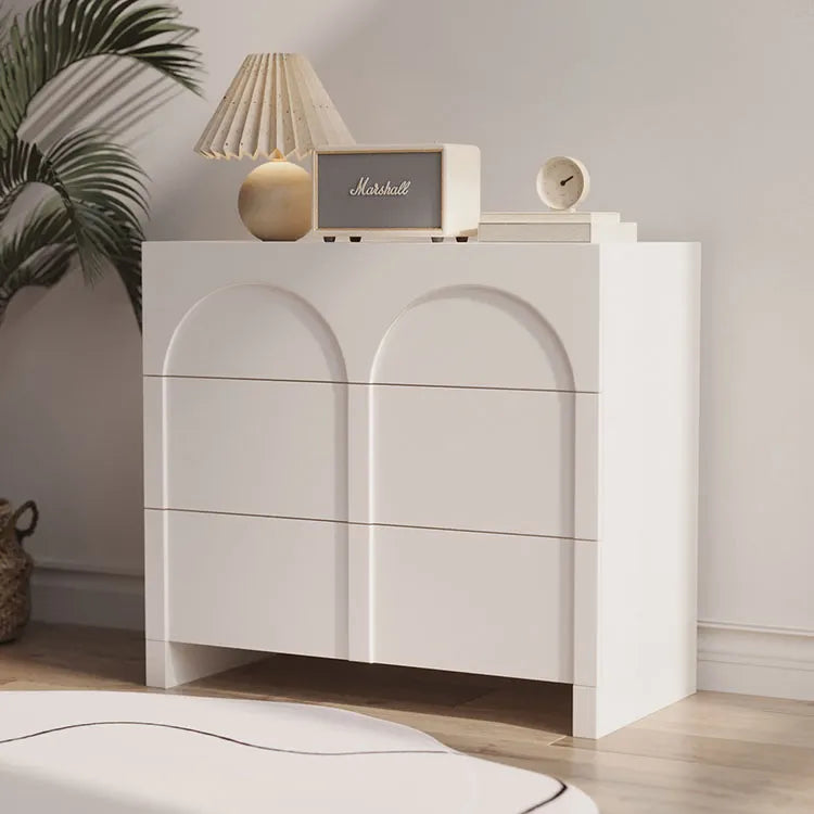 Modern Ash Wood Cabinet with Arched Design - Elevate Your Space hsj-2273