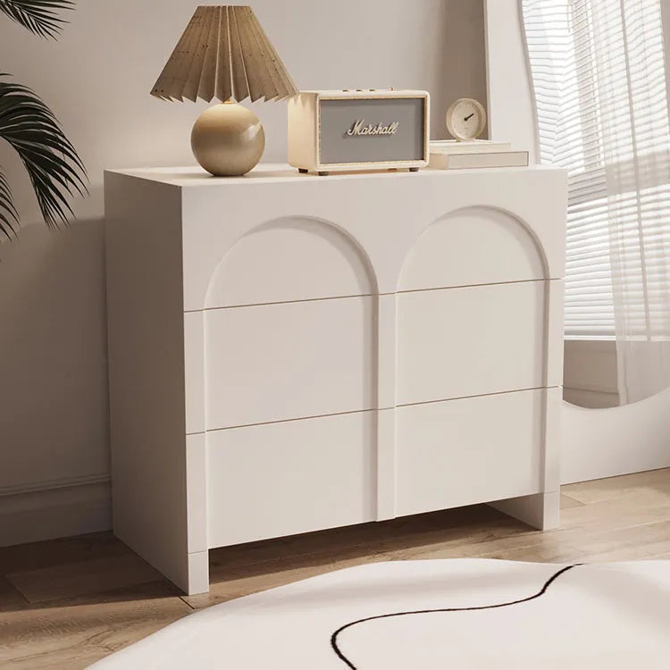 Modern Ash Wood Cabinet with Arched Design - Elevate Your Space hsj-2273