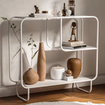 Modern White Metal Storage Rack - Sleek Design for Stylish Organization hsj-2275