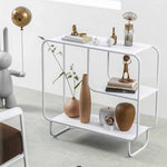 Modern White Metal Storage Rack - Sleek Design for Stylish Organization hsj-2275