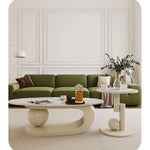 Sleek Sintered Stone Tea Table for Modern Living Room Decor hsj-2276