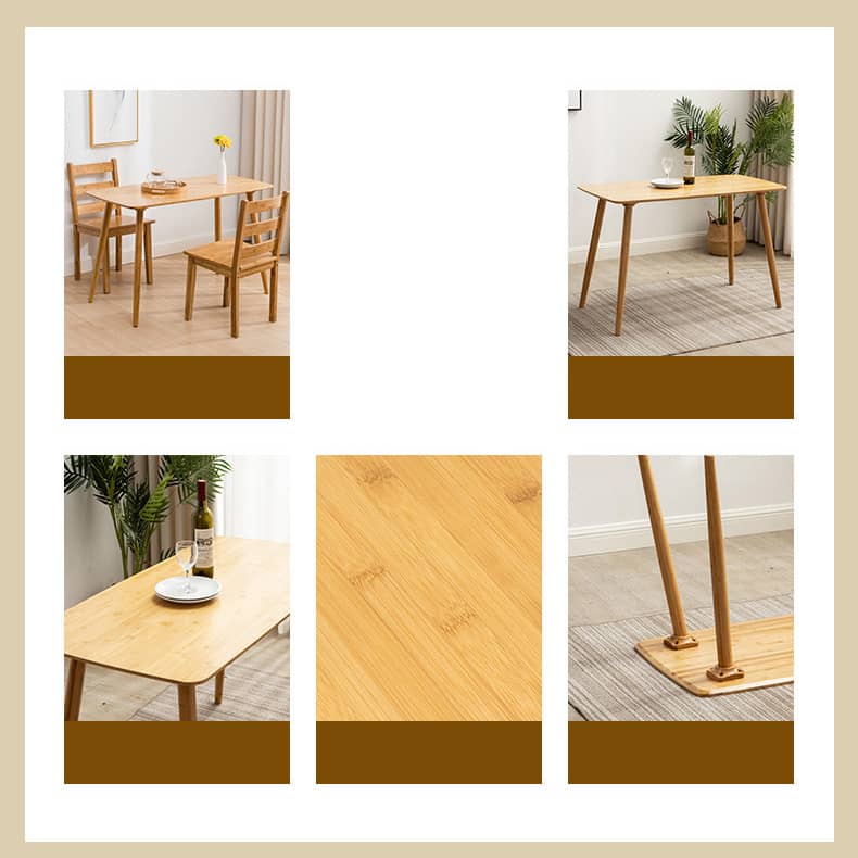 Elegant Bamboo Table in Natural Wood Finish - Perfect for Modern Living Spaces hsl-119