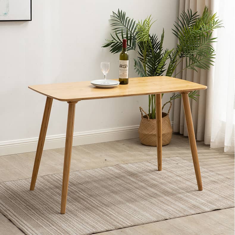 Elegant Bamboo Table in Natural Wood Finish - Perfect for Modern Living Spaces hsl-119
