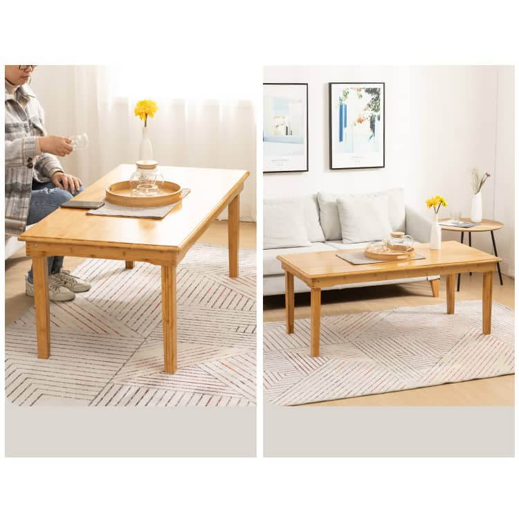 Elegant Natural Bamboo Tea Table - Perfect for Stylish Interiors hsl-125