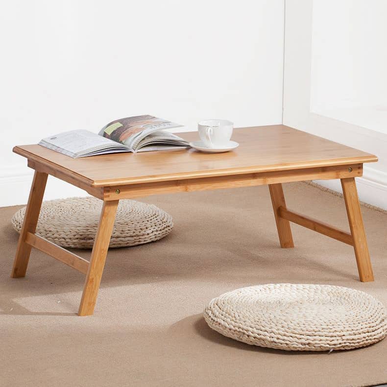 Elegant Bamboo Tea Table in Natural Wood Finish - Perfect for Modern Living Spaces hsl-127