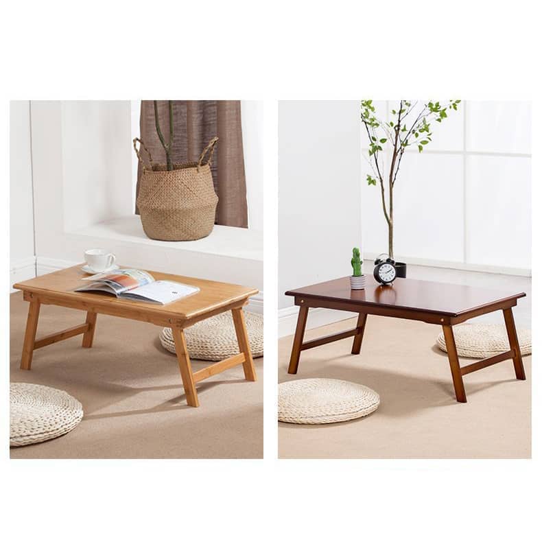 Elegant Bamboo Tea Table in Natural Wood Finish - Perfect for Modern Living Spaces hsl-127