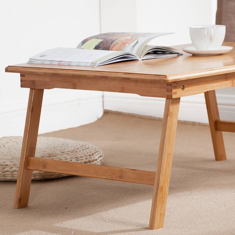 Elegant Bamboo Tea Table in Natural Wood Finish - Perfect for Modern Living Spaces hsl-127