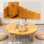 Natural Wood Color Bamboo Tea Table - Elegant and Stylish Decor Piece hsl-128