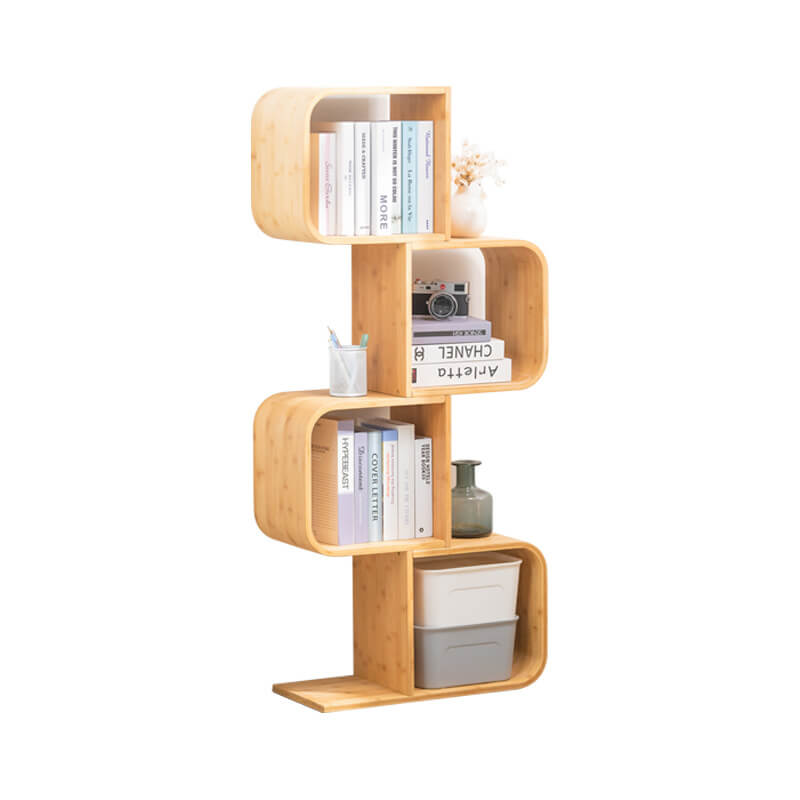 Stylish Natural Wood Bamboo Storage Rack - Perfect for Home Organization hsl-130