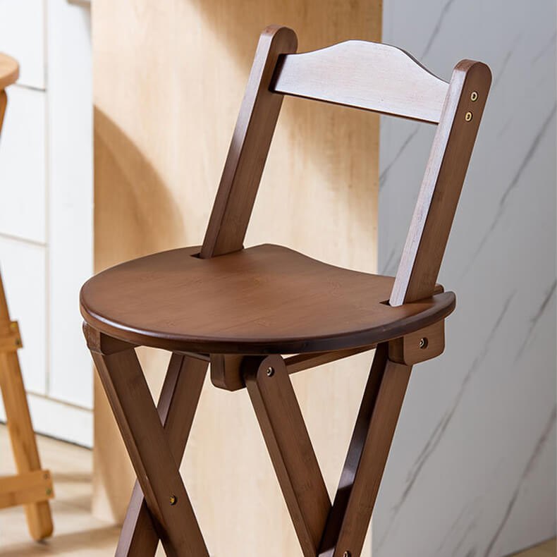 Stylish Dark Brown Bamboo Chair | Natural Wood Finish hsl-131