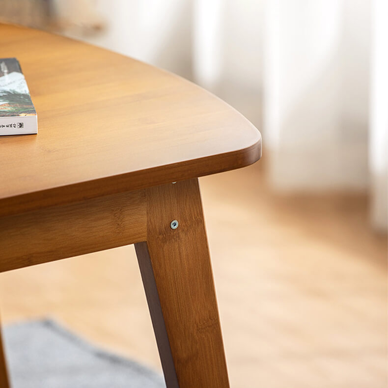 Elegant Dark Brown Bamboo Tea Table – Natural Wood Finish hsl-132