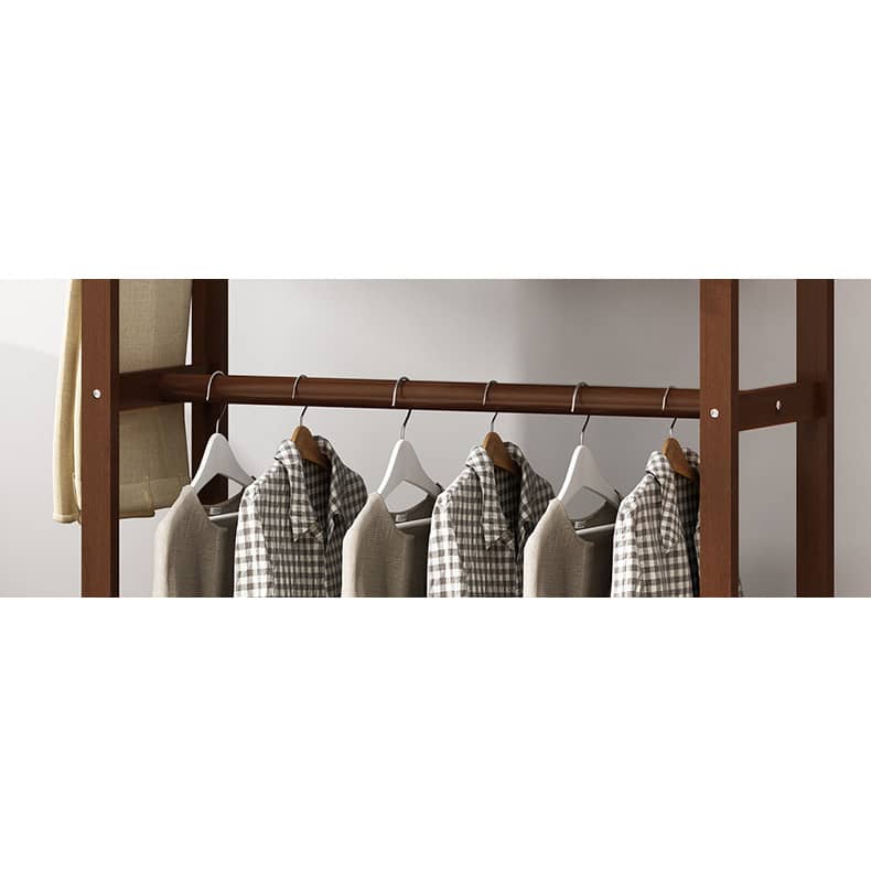 Elegant Brown Bamboo Coat Hanger - Strong & Stylish Clothing Organizer hsl-135