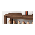 Elegant Bamboo Storage Rack - Natural Wood Color, Brown Finish hsl-296