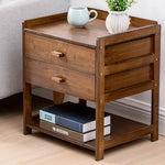 Stylish Brown Bamboo Bedside Cupboard – Elegant & Durable Natural Wood Finish hsl-297