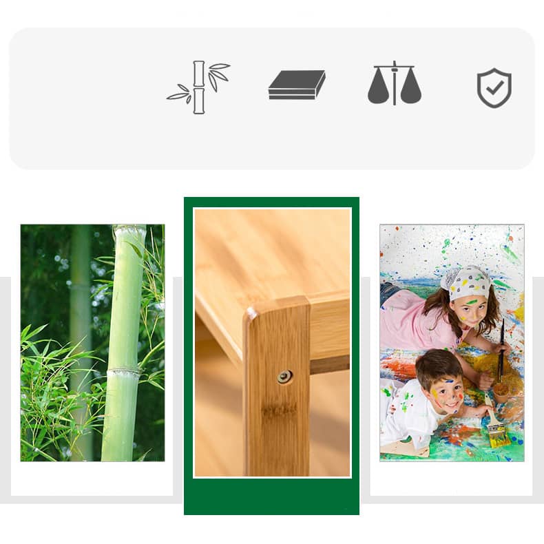 Stylish Brown Bamboo Bedside Cupboard – Elegant & Durable Natural Wood Finish hsl-297