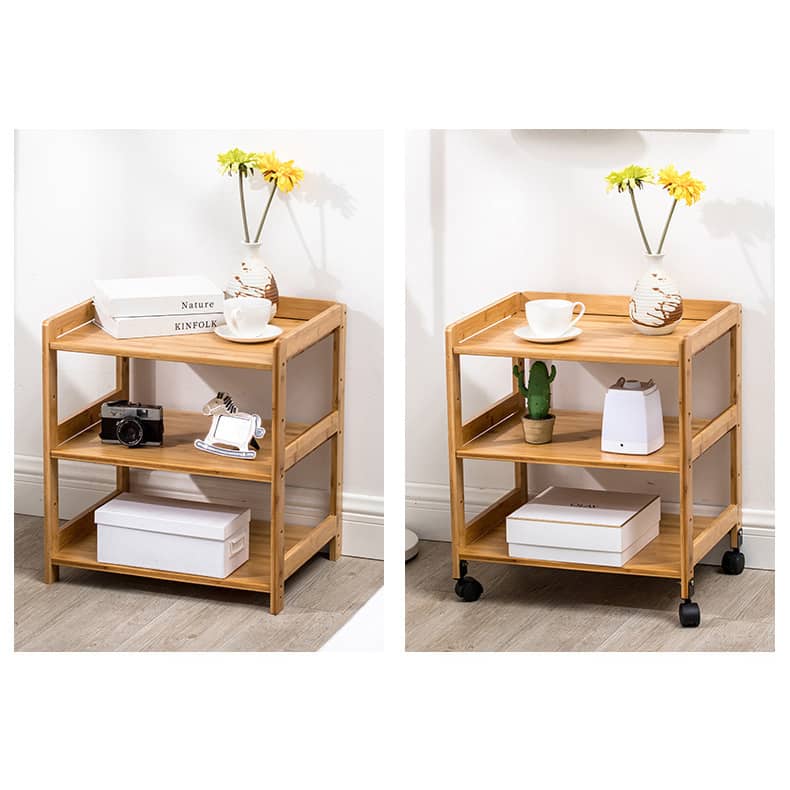 Eco-Friendly Bamboo Storage Rack for a Stylish Natural Wood Look hsl-299