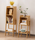 Natural Bamboo Storage Rack - Dark Brown Wood Finish - Stylish & Functional Shelving hsl-66