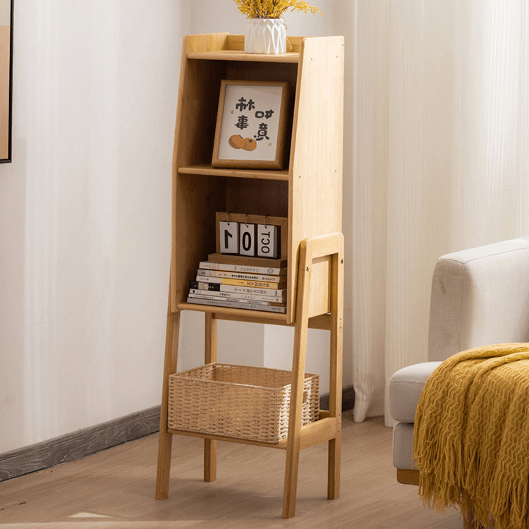 Natural Bamboo Storage Rack - Dark Brown Wood Finish - Stylish & Functional Shelving hsl-66