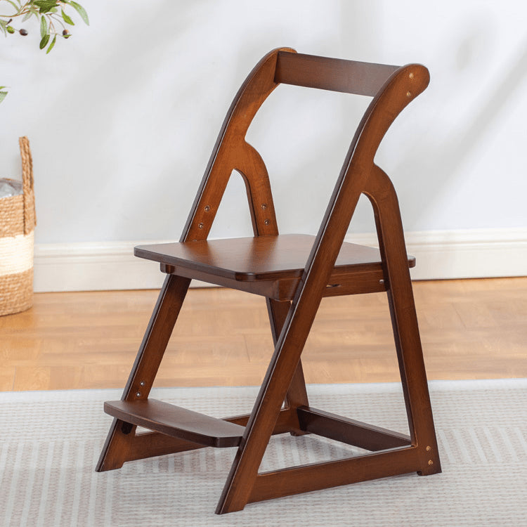 Elegant Dark Brown Bamboo Chair with Natural Wood Canvas - Stylish & Durable Seating hsl-67