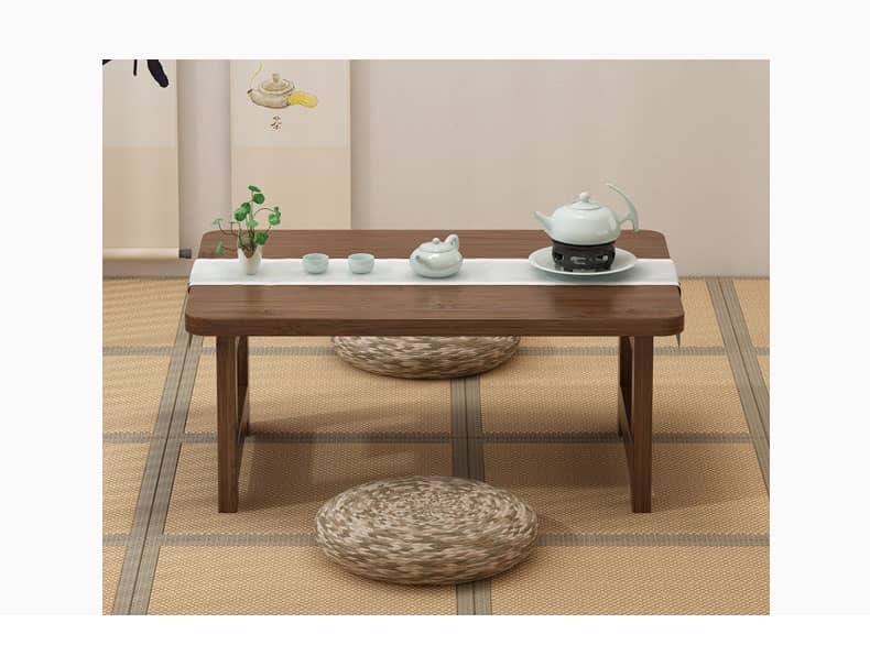 Stylish Dark Brown Bamboo Table – Perfect for Any Living Space hsl-68