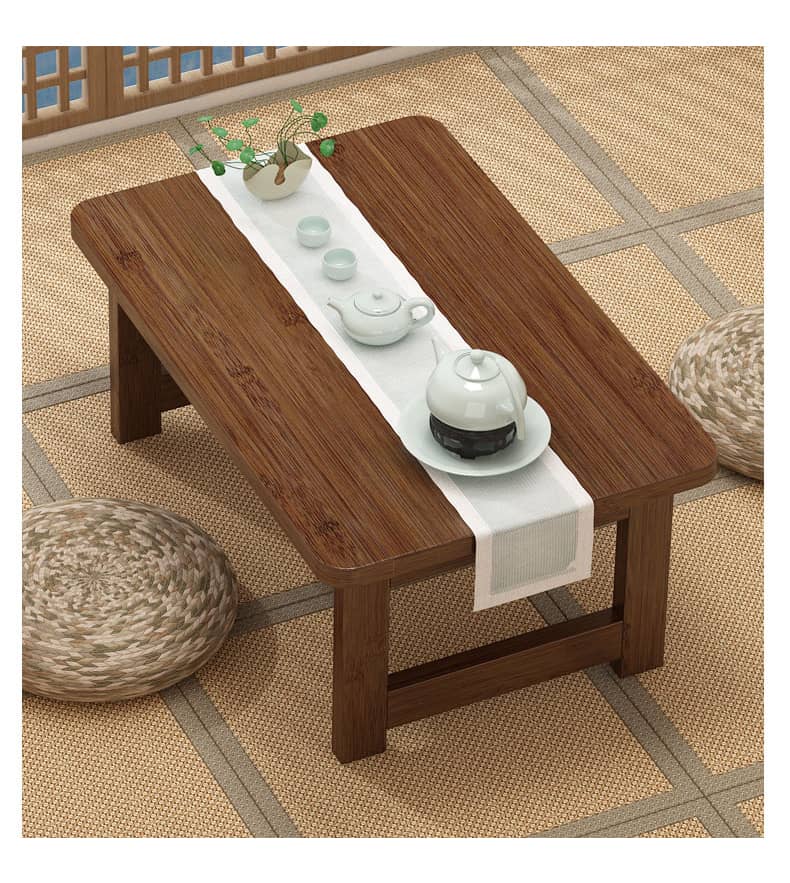 Stylish Dark Brown Bamboo Table – Perfect for Any Living Space hsl-68